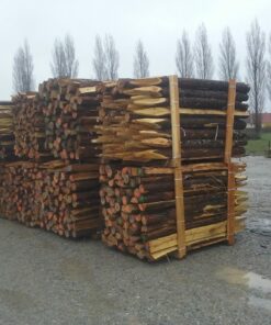 Piquet Acacia, Rond, épointé,non-écorcé 10/12cm lg 2m